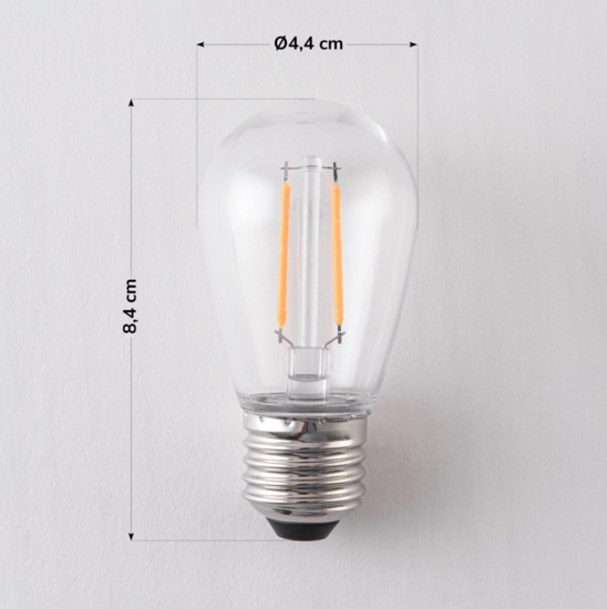 Warm witte LED lampen met dubbele filament, dimbaar