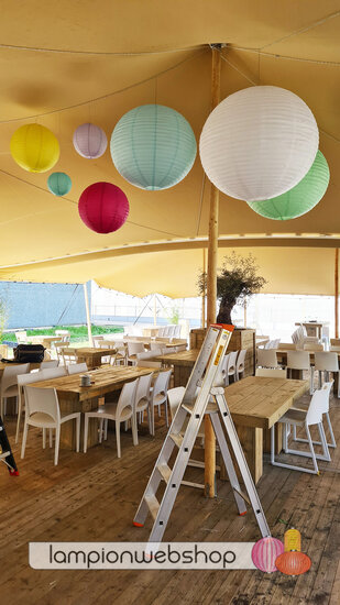 Lampionnen Stretchtent Ibiza-style