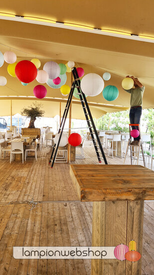 Lampionnen Stretchtent Ibiza-style