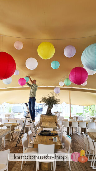 Lampionnen Stretchtent Ibiza-style