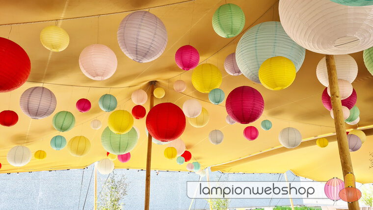 Lampionnen Stretchtent Ibiza-style