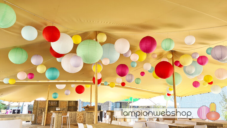 Lampionnen Stretchtent Ibiza-style