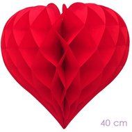 Honeycomb hart rood 40 cm