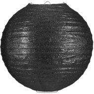 Lampion zwart glitter 80cm