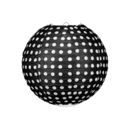 Lampion polkadot zwart 25cm