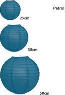Lampionpakket IVOOR, SALIE en PETROL BLAUW - papieren lampionnen 