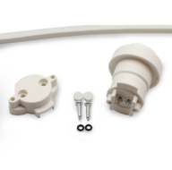 Losse E27 fitting incl. afdichtring - Wit