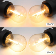 Warm witte filament lampen - 1 watt