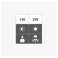 Warm witte LED lampen met dubbele filament, dimbaar
