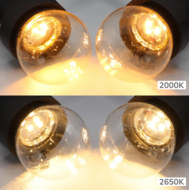 abel set met 2 watt dimbare LED lampen met LEDs in bodem Prikkabel set met 2 watt dimbare LED lampen met LEDs in bodem Prikkabe