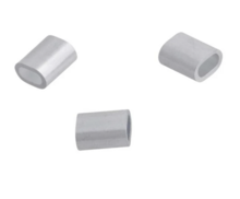 Draadklemmen voor 3mm staalkabel, aluminium.