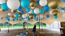 Stretchtent met 450 lampionnen