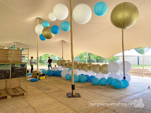 Stretchtent met 450 lampionnen