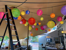 Nylon lampionnen met verlichting