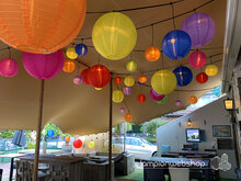 Nylon lampionnen met verlichting