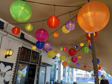 Nylon lampionnen met verlichting