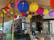 Nylon lampionnen met verlichting