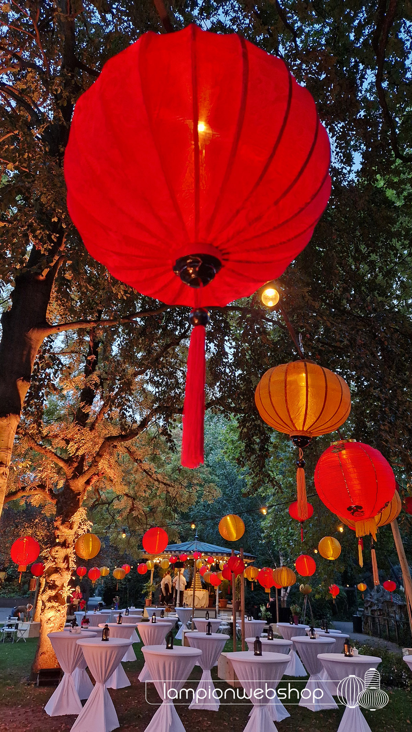 Lampionnen en prikkabels in Artis