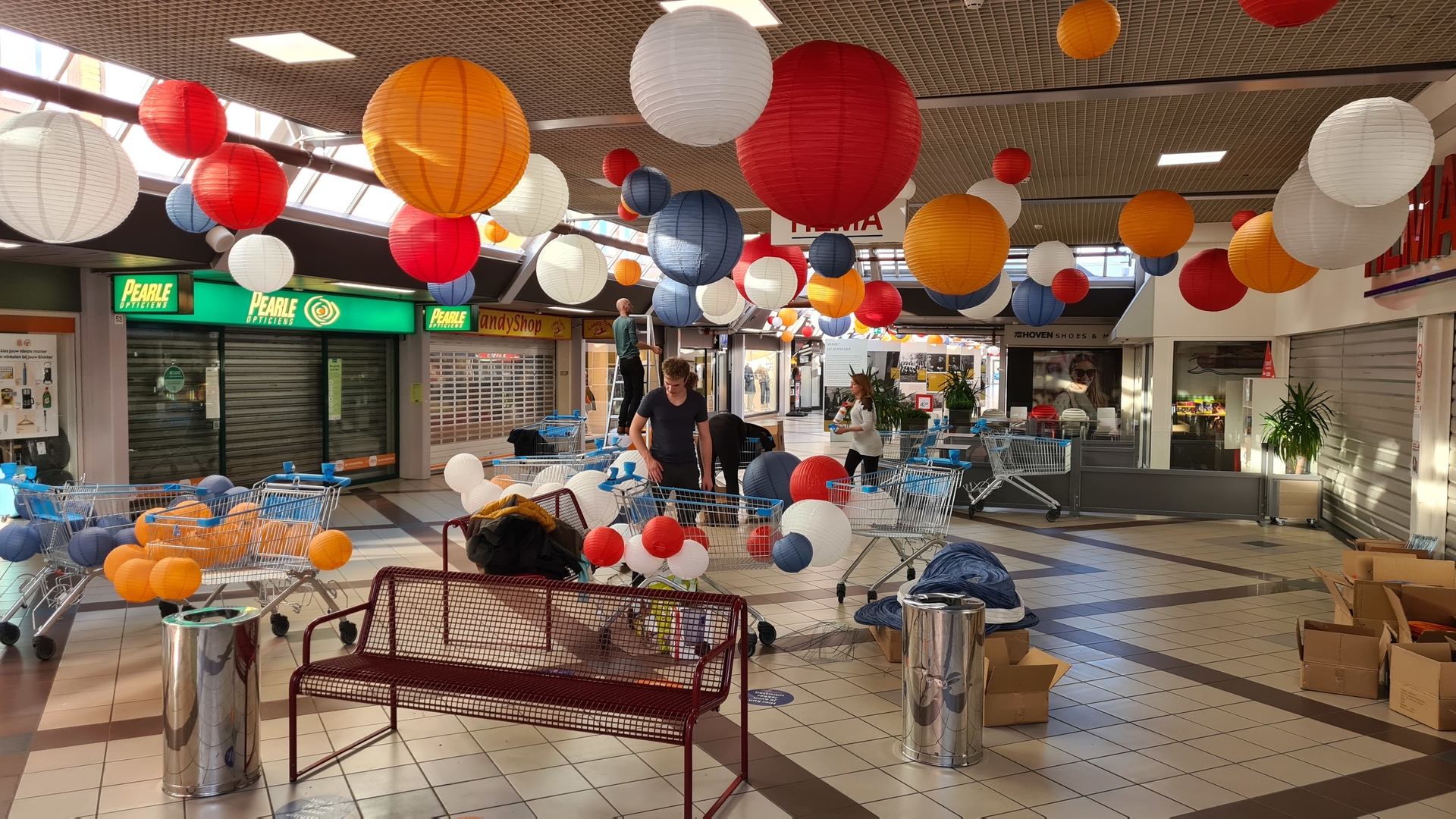 opbouwen winkelcentrum Crimpenhof