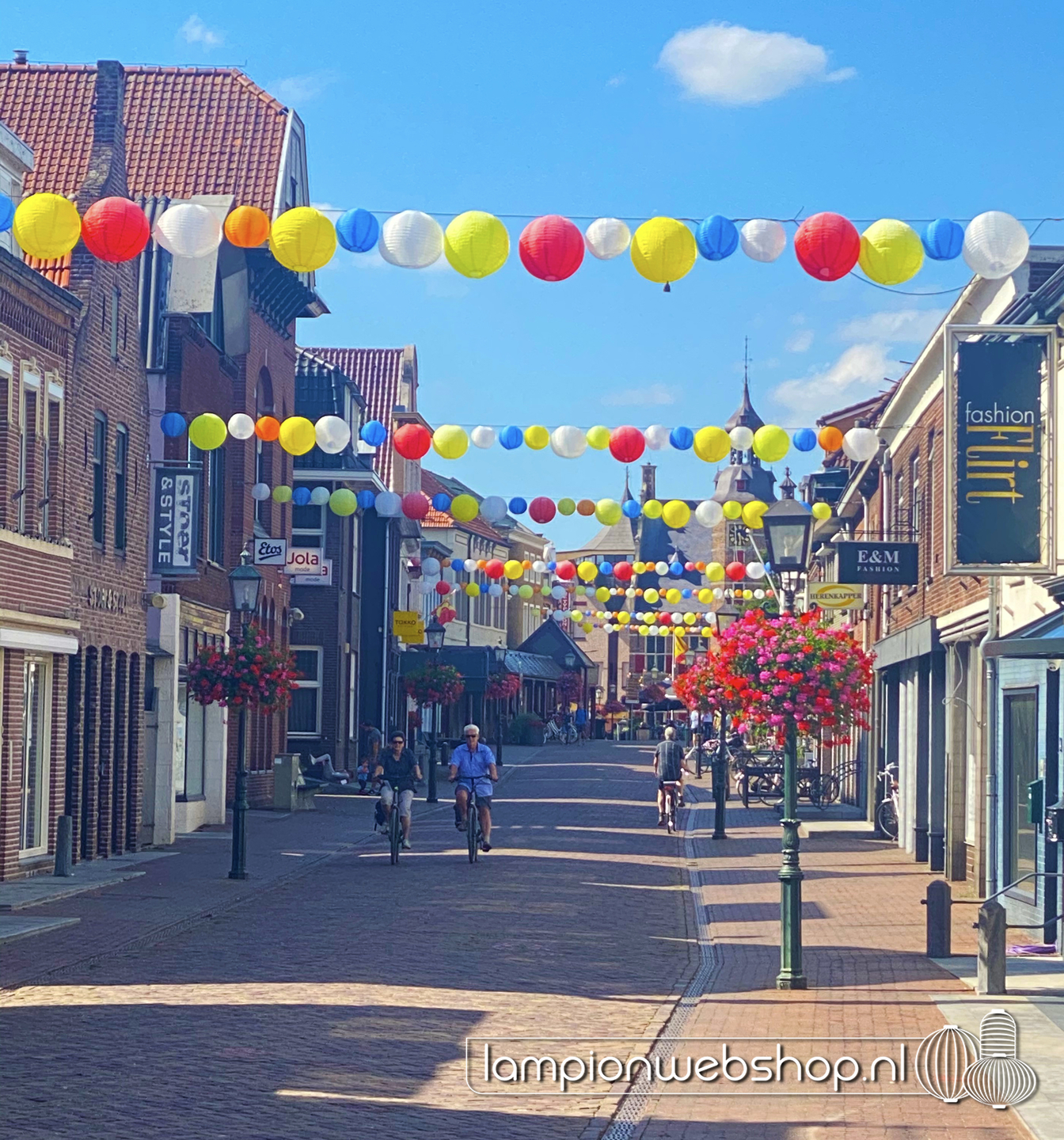 Stadscentrum decoratie lampionnen