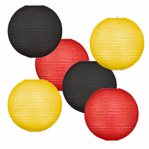 Lampionpakket - Papier - Flag Black Red Yellow - 30-delig M/35cm