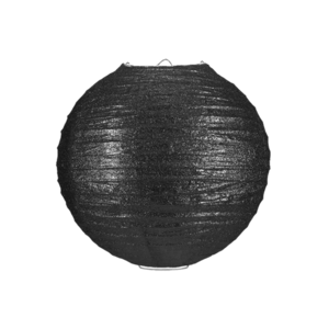 Lampion zwart glitter 25cm