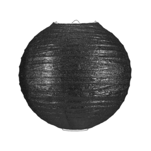 Lampion zwart glitter 35cm