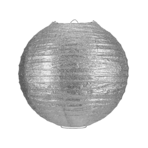 Lampion zilver glitter 35cm