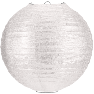 Lampion wit glitter 80cm