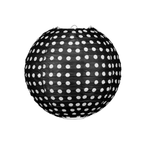 Lampion polkadot zwart 25cm Lampion polkadot zwart 25cm