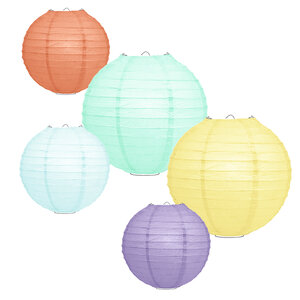Lampionpakket - Papier - Natural Colors - 10-delig