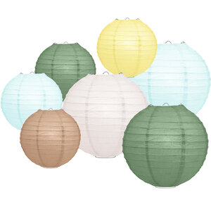 Lampionpakket - Papier - Natural Pastel - 20-delig