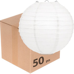 50 x Lampion 35cm - Wit rijstpapier  50 x Lampion 35cm - Wit rijstpapier