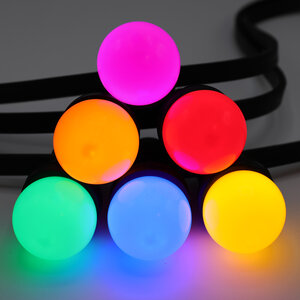Zwarte prikkabel - 50 meter - inclusief LED lampen