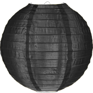 Nylon lampion zwart 80cm