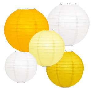 Lampionpakket - Papier - Geel - 20-delig