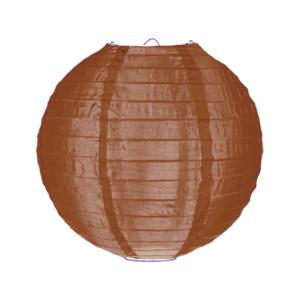 Nylon lampion koffie 35cm