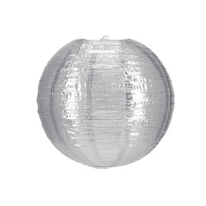 Nylon lampion zilver 25cm