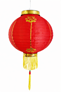  Traditionele Chinese Lampion 30cm - Nylon Rood
