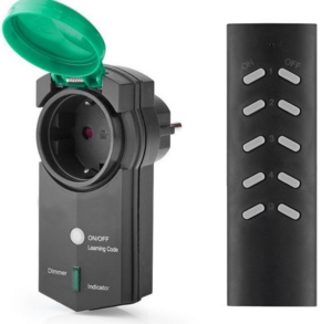 Stekkerdimmer met afstandsbediening voor buiten (IP44)