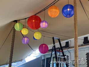 Nylon lampionnen met verlichting
